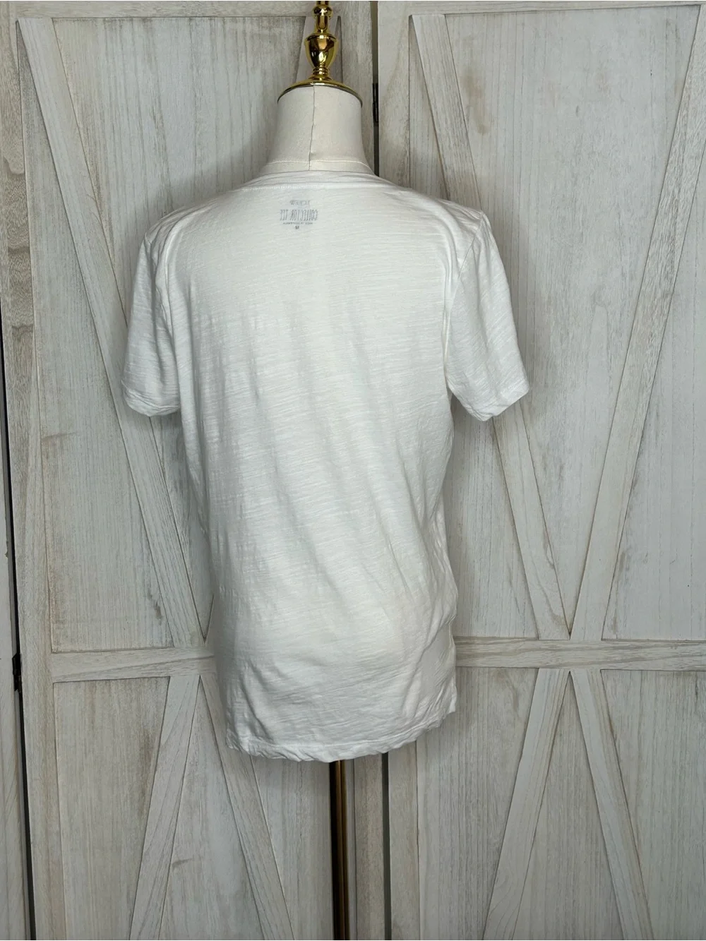J. Crew Quirky Preppy White Collector Tee Bagel Graphic Sz M Whimsical Foodie